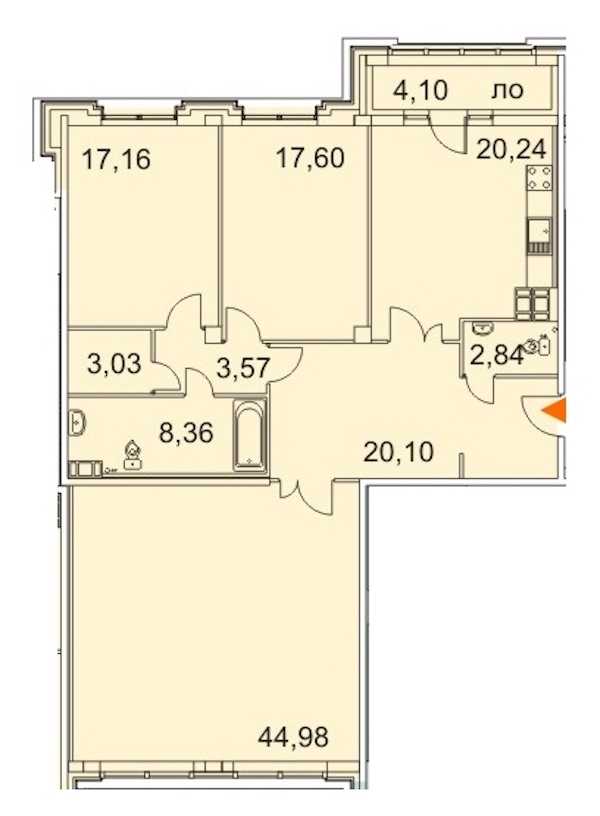 Трехкомнатная квартира в : площадь 142 м2 , этаж: 2 – купить в Санкт-Петербурге